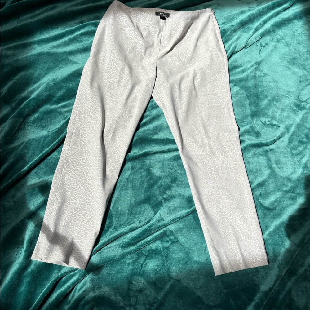 Dress pants light grey embossed print size 12